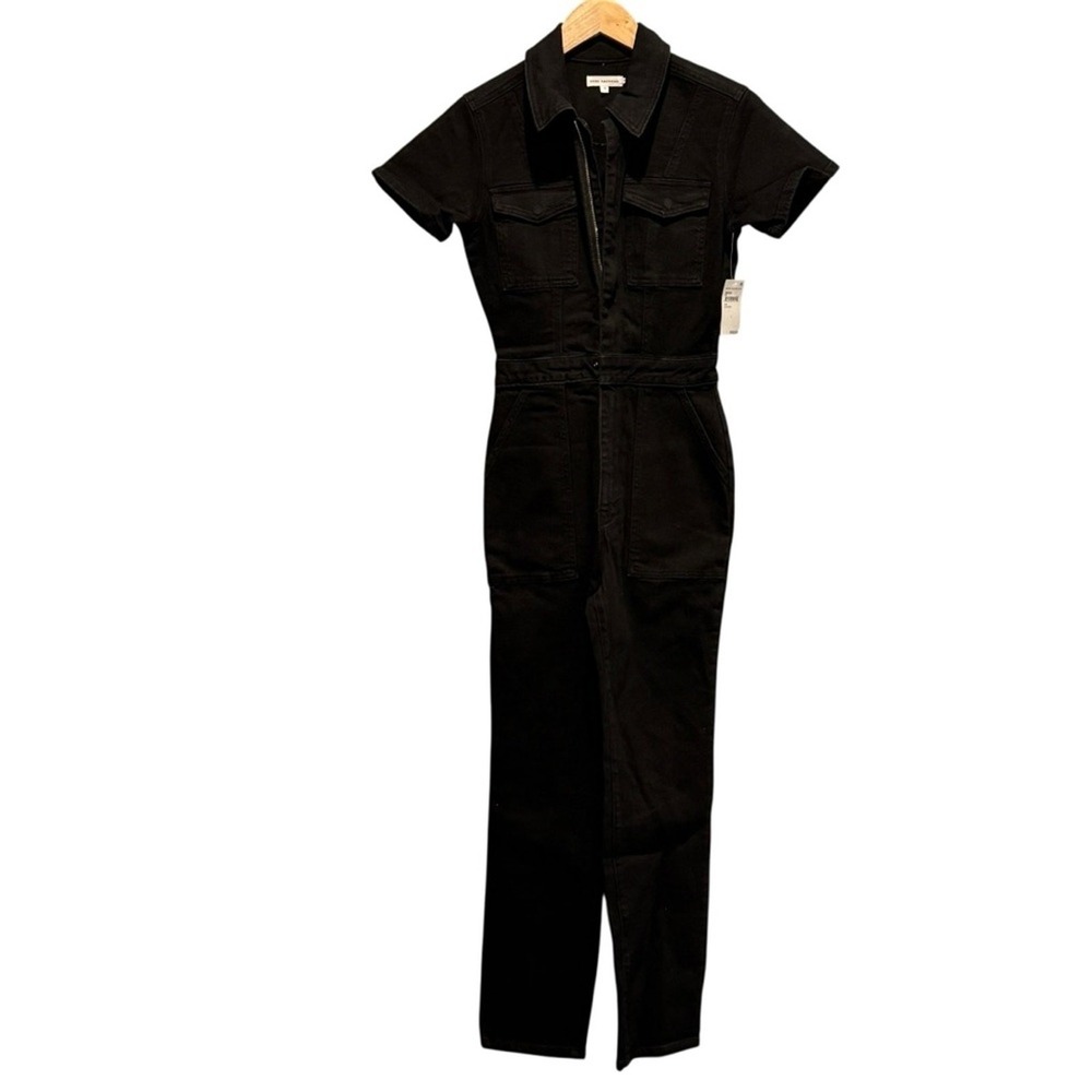 Good American Jumpsuit Fit For Success Bootcut Denim Black Small Comfy Gorpcore - Picture 2 of 14